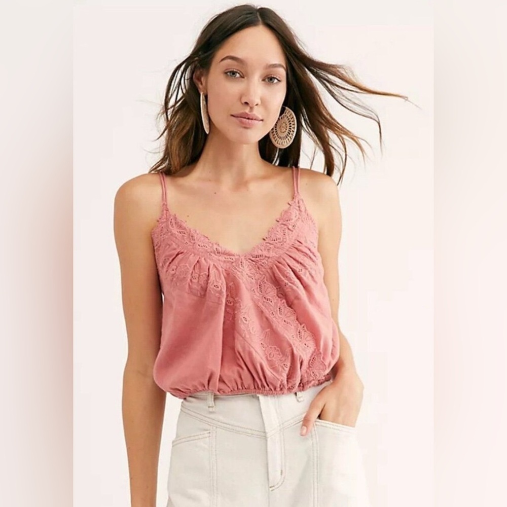 Free People Another Day in Paradise Pink Halter Tank - Size S